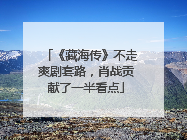 《藏海传》不走爽剧套路，肖战贡献了一半看点