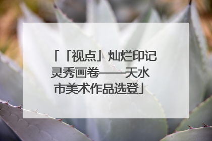 「视点」灿烂印记 灵秀画卷——天水市美术作品选登