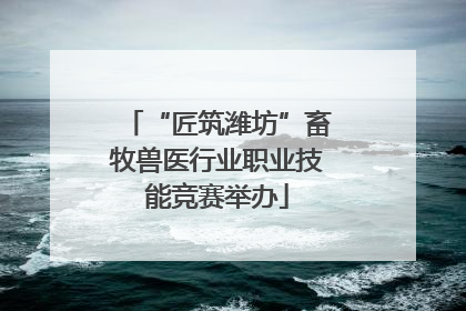 “匠筑潍坊”畜牧兽医行业职业技能竞赛举办