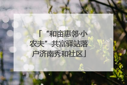 “和亩惠邻·小农夫”共富驿站落户济南秀和社区