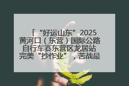 “好运山东”2025黄河口（东营）国际公路自行车赛东营区龙居站 完美“抄作业”，苦战最后时刻黄衫易主