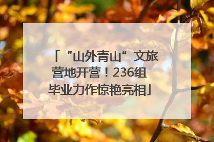 “山外青山”文旅营地开营！236组毕业力作惊艳亮相