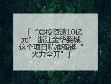 “总投资逾10亿元” 浙江金华婺城这个项目精准强链“火力全开”