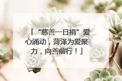 “慈善一日捐”爱心涌动，菏泽为爱聚力，向善前行！