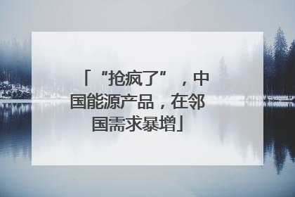 “抢疯了”，中国能源产品，在邻国需求暴增