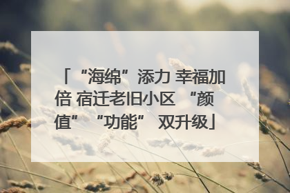 “海绵”添力 幸福加倍 宿迁老旧小区 “颜值”“功能” 双升级
