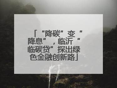 “降碳”变“降息”，临沂“临碳贷”探出绿色金融创新路