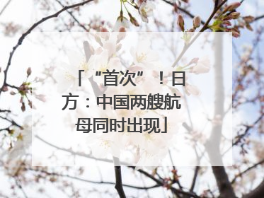 “首次”！日方：中国两艘航母同时出现