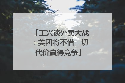 王兴谈外卖大战：美团将不惜一切代价赢得竞争