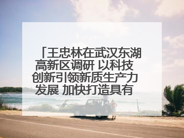 王忠林在武汉东湖高新区调研 以科技创新引领新质生产力发展 加快打造具有全国影响力的科技创新高地