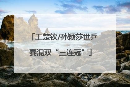 王楚钦/孙颖莎世乒赛混双“三连冠”