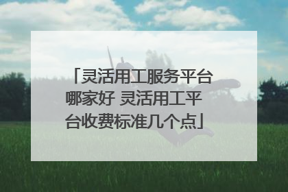 灵活用工服务平台哪家好 灵活用工平台收费标准几个点