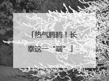 热气腾腾！长泰这一“端”