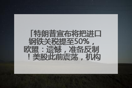 特朗普宣布将把进口钢铁关税提至50%，欧盟：遗憾，准备反制！美股此前震荡，机构：美元正进入熊市