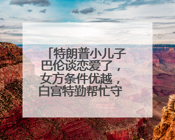 特朗普小儿子巴伦谈恋爱了，女方条件优越，白宫特勤帮忙守护恋情
