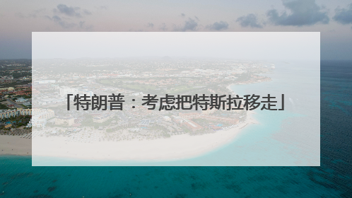 特朗普：考虑把特斯拉移走