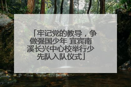 牢记党的教导，争做强国少年 宜宾南溪长兴中心校举行少先队入队仪式