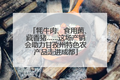 牦牛肉、食用菌、藏香猪……这场产销会助力甘孜州特色农产品走进成都
