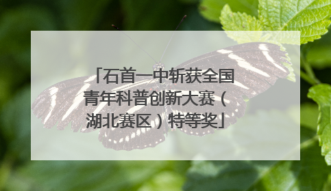 石首一中斩获全国青年科普创新大赛（湖北赛区）特等奖
