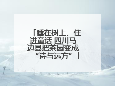 睡在树上、住进童话 四川马边县把茶园变成“诗与远方”