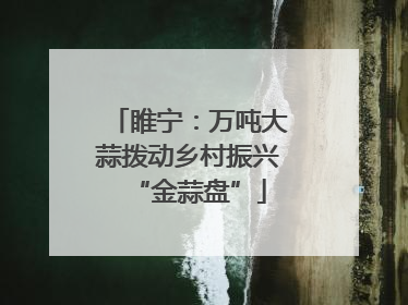 睢宁：万吨大蒜拨动乡村振兴“金蒜盘”