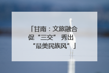 甘南：文旅融合促“三交” 秀出“最美民族风”