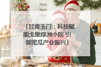甘肃玉门：科技赋能戈壁绿洲小院 引领蜜瓜产业振兴