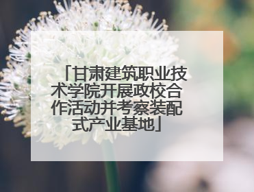甘肃建筑职业技术学院开展政校合作活动并考察装配式产业基地