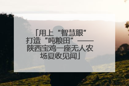 用上“智慧眼” 打造“吨粮田”——陕西宝鸡一座无人农场夏收见闻