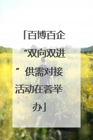 百博百企“双向双进”供需对接活动在蓉举办