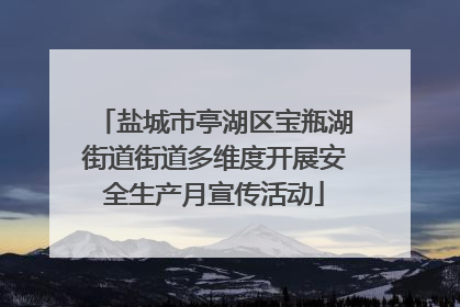 盐城市亭湖区宝瓶湖街道街道多维度开展安全生产月宣传活动