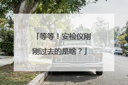 等等！安检仪刚刚过去的是啥？