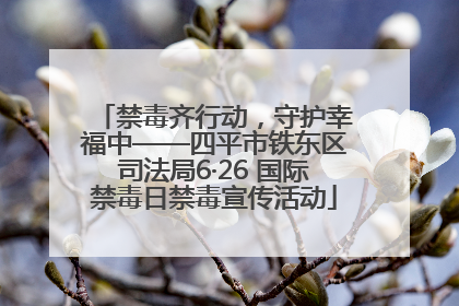 禁毒齐行动，守护幸福中——四平市铁东区司法局6·26 国际禁毒日禁毒宣传活动