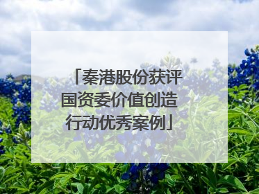 秦港股份获评国资委价值创造行动优秀案例