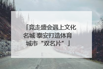 竞走盛会遇上文化名城 泰安打造体育城市“双名片”