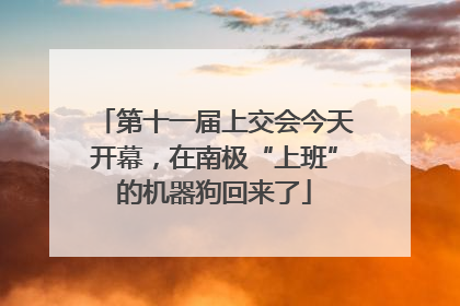 第十一届上交会今天开幕，在南极“上班”的机器狗回来了