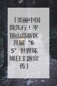 美丽中国我先行！平顶山高新区开展“6·5”世界环境日主题宣传