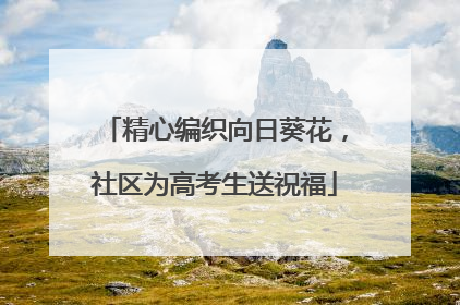 精心编织向日葵花，社区为高考生送祝福