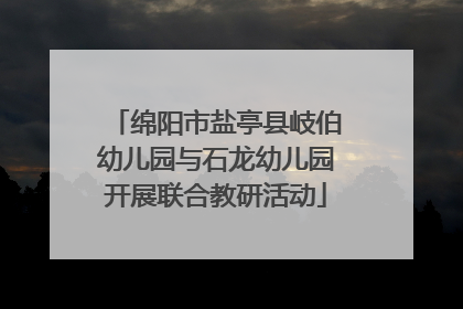 绵阳市盐亭县岐伯幼儿园与石龙幼儿园开展联合教研活动