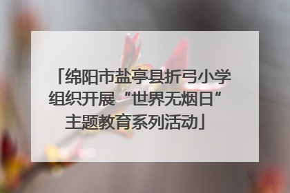 绵阳市盐亭县折弓小学组织开展“世界无烟日”主题教育系列活动