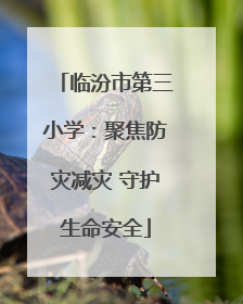 临汾市第三小学：聚焦防灾减灾 守护生命安全