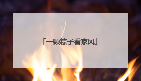 一颗粽子看家风