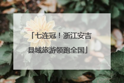 七连冠！浙江安吉县域旅游领跑全国