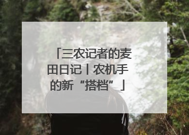 三农记者的麦田日记丨农机手的新“搭档”