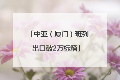 中亚（厦门）班列出口破2万标箱