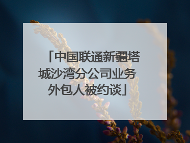 中国联通新疆塔城沙湾分公司业务外包人被约谈