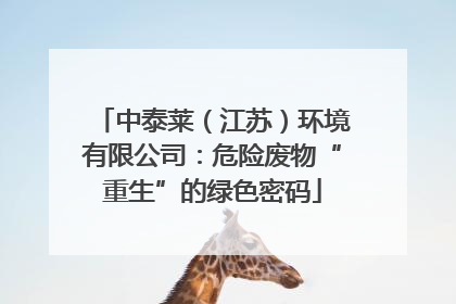 中泰莱（江苏）环境有限公司：危险废物“重生”的绿色密码