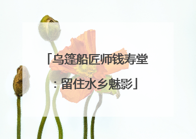 乌篷船匠师钱寿堂：留住水乡魅影