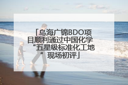 乌海广锦BDO项目顺利通过中国化学“五星级标准化工地”现场初评