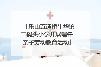 乐山五通桥牛华镇二码头小学开展端午亲子劳动教育活动